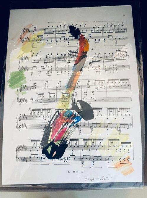 Giuseppe Chiari (1926-2007) - Sax, Antiek en Kunst, Kunst | Schilderijen | Modern