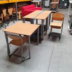 Set 5x Ahrend schooltafels met 5 stoelen - 80x80 cm, Huis en Inrichting, Tafelonderdelen, Nieuw, Ophalen of Verzenden