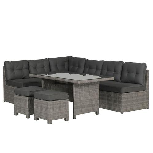 Garden Impressions Lapa lounge dining set 5-delig - grijs, Tuin en Terras, Tuinsets en Loungesets, Verzenden