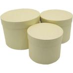 Bloemendoos set van 3 bloemendozen rond ivory flowerbox, Huis en Inrichting, Ophalen of Verzenden, Nieuw