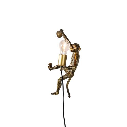 Klassieke wandlamp goud - Animal Monkey, Huis en Inrichting, Lampen | Wandlampen, Nieuw