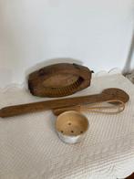 Keukencontainer (4) - Hout - Vorm en lepel / boter, Antiek en Kunst