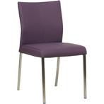 Leren eetkamerstoel Basic - Toledo Aubergine (paars) -, Huis en Inrichting, Stoelen, Overige kleuren, Nieuw, Leer, Ophalen of Verzenden