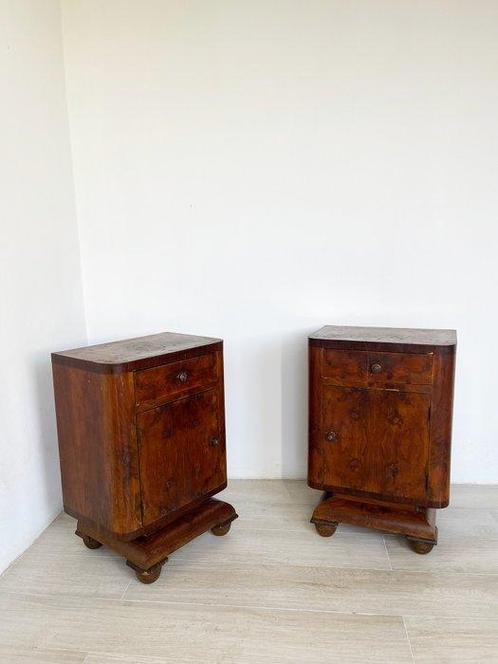 Nachtkastje (2) - Walnoot, Antiek en Kunst, Kunst | Designobjecten