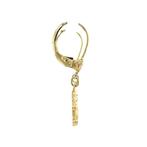 Gouden vintage oorhangers met beer 14 krt, Ophalen of Verzenden, Nieuw