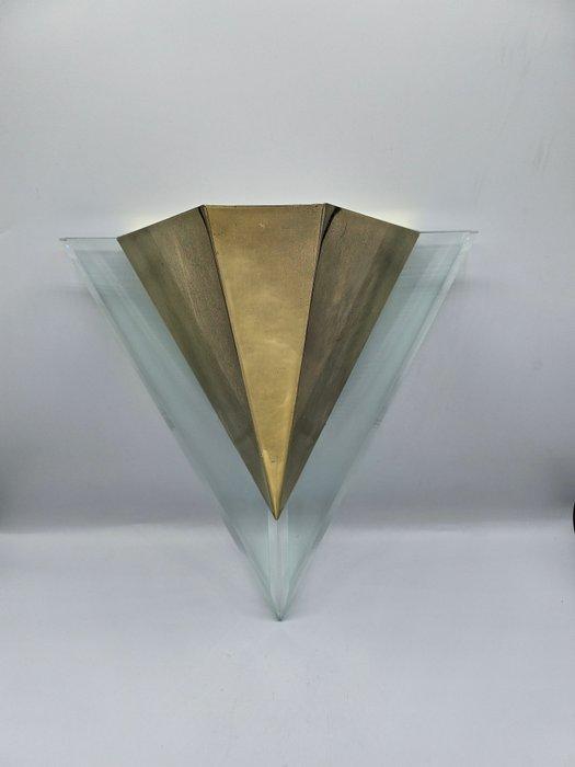 Lamp - Glas, Metaal, Antiek en Kunst, Curiosa en Brocante