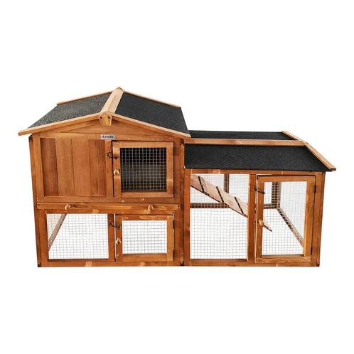 Konijnenhok | Cavia | Dierenverblijf | 145x45x85cm | Hout, Dieren en Toebehoren, Knaagdieren en Konijnen | Hokken en Kooien, 60 tot 90 cm
