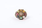Vintage 9K Gold Multi Gemstone Thai Prinses Harem Navaratna