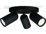 Veiling - Philips Pongee opbouwspot - 3-lichts - zwart, Nieuw