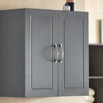 2dekans | SoBuy Wandkast met 2 Deuren - 60x30x60 cm - Grijs, Huis en Inrichting, Ophalen of Verzenden, Zo goed als nieuw