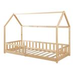 Kinderbed Hesel huisbed met uitvalbeveiliging 90x200 cm hout, Verzenden, Nieuw