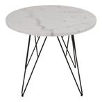 Bijzettafel salontafel marmer rond 55 cm metaal onderstel, Huis en Inrichting, Tafels | Salontafels, Minder dan 50 cm, Nieuw, Minder dan 50 cm