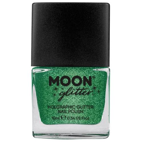 Moon Glitter Holographic Nail Polish Green 14ml, Hobby en Vrije tijd, Feestartikelen, Nieuw, Verzenden