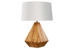 Massief houten tafellamp DIAMOND 65cm teak natuurlijk wit, Huis en Inrichting, Lampen | Tafellampen, Ophalen of Verzenden, Nieuw