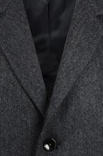 2dekans | L Dark Grey Melange wool herringbone over coat, Kleding | Heren, Ophalen of Verzenden, Zo goed als nieuw, McGregor