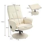 TRUUSK Relaxstoel Met Voetenbank, Elektrische Massagestoel M, Huis en Inrichting, Fauteuils, Verzenden, Nieuw