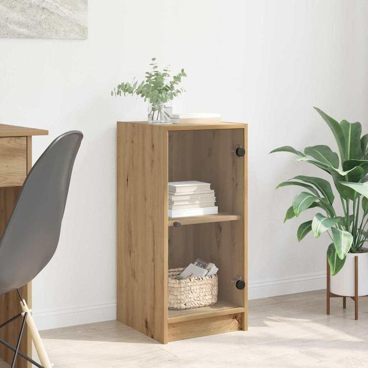 vidaXL Dressoir artisanaal eikenkleurig 35 x 37 x 76 cm, Huis en Inrichting, Kasten | Dressoirs, Nieuw, Minder dan 50 cm, Overige houtsoorten