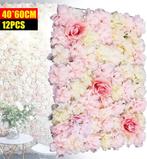 Wanddecoratie Bloemen- Kunstbloemenwand - Bloemenwand - Roze, Verzenden, Zo goed als nieuw