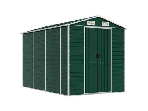 Veiling - VidaXL metalen tuinschuur groen 300x191x198cm, Tuin en Terras, Tuinhuizen