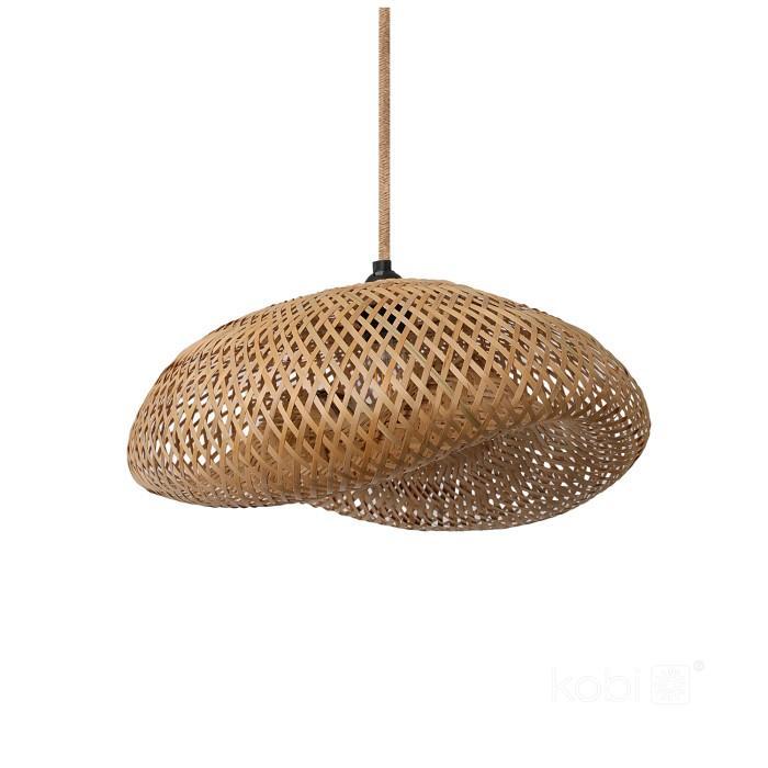 BOHO hanglamp Brugia M Ø50cm Donker Bamboe - E27 fitting..., Huis en Inrichting, Lampen | Overige, Nieuw, Ophalen of Verzenden