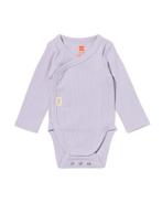 HEMA Newborn meegroei overslagromper rib lichtpaars, Verzenden, Nieuw