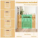 Traphekje zonder boren - Veiligheidshekje - 74-104 cm - Wit, Verzenden, Zo goed als nieuw