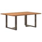 vidaXL Eettafel met natuurlijke rand 180x120x74 cm massief, Huis en Inrichting, Verzenden, Nieuw