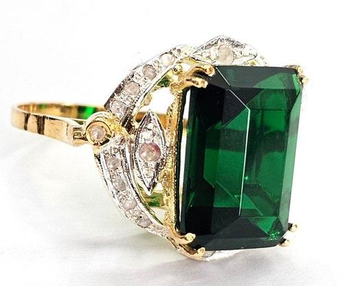Zonder Minimumprijs - Ring - 9 kt. Geel goud, Zilver -, Sieraden, Tassen en Uiterlijk, Ringen