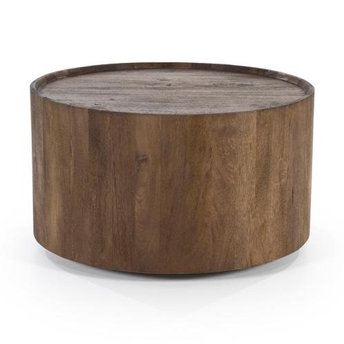 *WOONWINKEL* Eleonora Zayn Salontafel Bruin Hout Rond 60 Cm, Huis en Inrichting, Tafels | Salontafels, Nieuw, Verzenden