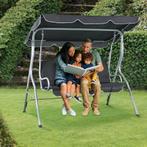Hollywood Schommelstoel , schommelbank - 3 zits - Grijs, Tuin en Terras, Tuinstoelen, Verzenden, Nieuw