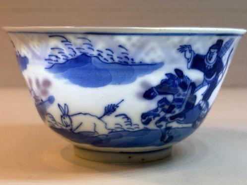 Zeer mooi blauwe taai Chinese Qing kopje - Porselein - China, Antiek en Kunst, Antiek | Overige Antiek