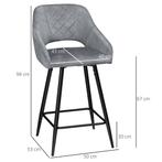 TRUUSK Set Van 2 Barkrukken, Barstoelen, Bistrokrukken Met V, Huis en Inrichting, Barkrukken, Verzenden, Nieuw