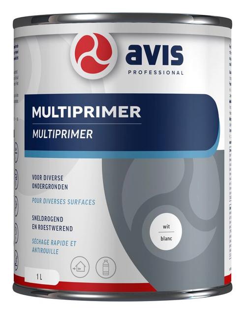 Avis multiprimer 1 liter, wit, Doe-het-zelf en Verbouw, Verf, Beits en Lak, Nieuw, Verzenden