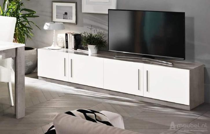 TV meubel Groot Giethoorn Marmer Wit - tv-meubels, Huis en Inrichting, Kasten | Buffetkasten, Nieuw, Overige materialen