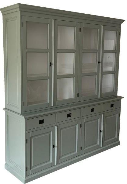 Buffetkast Dronten Engels groen 220cm, Huis en Inrichting, Kasten | Buffetkasten, Ophalen of Verzenden