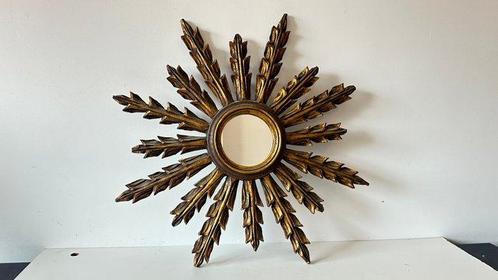 Wandspiegel - Eik - Zon barst, Antiek en Kunst, Curiosa en Brocante