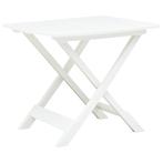 vidaXL Tuintafel inklapbaar 79x72x70 cm kunststof wit, Tuin en Terras, Verzenden, Nieuw, Kunststof