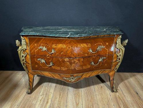 Commode - Brons, Hout, Marmer, Antiek en Kunst, Antiek | Overige Antiek