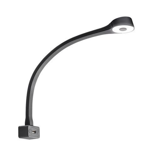 LED Lamp met Zwanenhals F Flexibel  12V Zwart, Caravans en Kamperen, Kampeeraccessoires, Nieuw