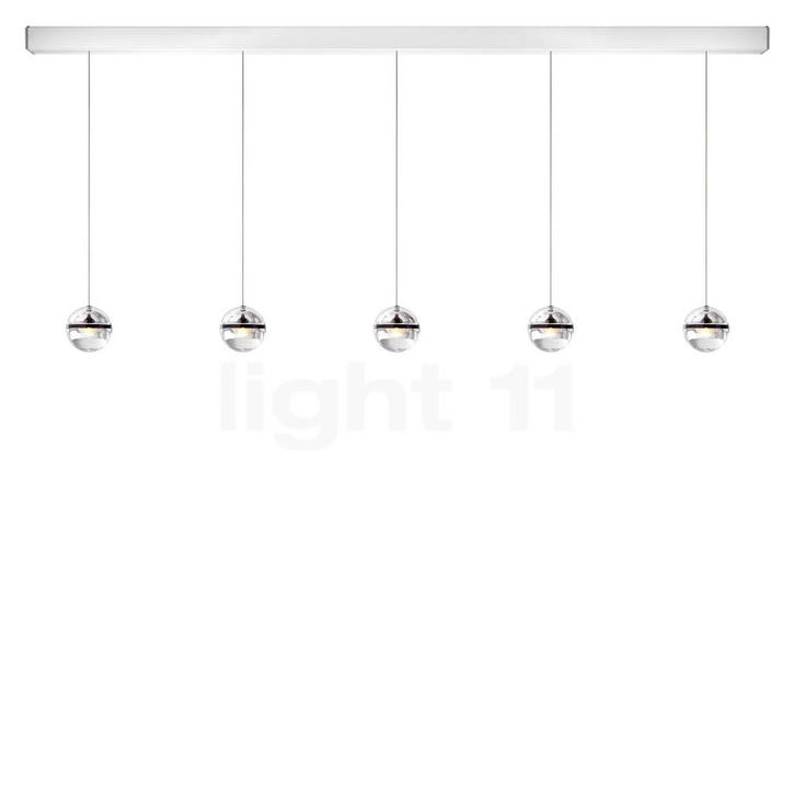 Lumina Limbus Hanglamp LED 5-lichts, zwart/plafondkapje alum, Huis en Inrichting, Lampen | Hanglampen, Nieuw, Verzenden