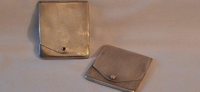 Luciferdooshouder (2) - Twee antiekse Streepjes zilveren, Antiek en Kunst, Antiek | Goud en Zilver