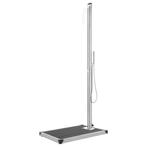 vidaXL Buitendouche met grijze basis 225 cm roestvrij staal, Verzenden, Nieuw