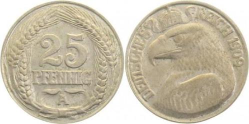25 Pfennig Welt 09a cu/ni verzilvert selten!, Postzegels en Munten, Munten | Europa | Niet-Euromunten, Verzenden