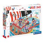 Clementoni Pirates Maxi - 24 Stukjes, Hobby en Vrije tijd, Gezelschapsspellen | Bordspellen, Nieuw, Verzenden