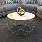 Universum salontafel rond ,Goud-marble top