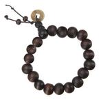 Fako Bijoux® - Buddha Armband - Mala - 11-12mm - Bruin, Verzenden, Nieuw