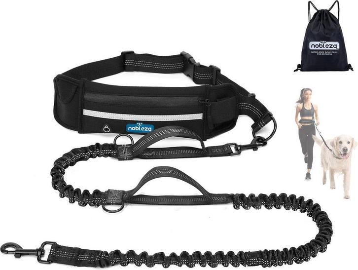 Nobleza Heupgordel met Hondenriem - Canicross - Looplijn - Z, Dieren en Toebehoren, Overige Dieren-accessoires, Nieuw, Verzenden