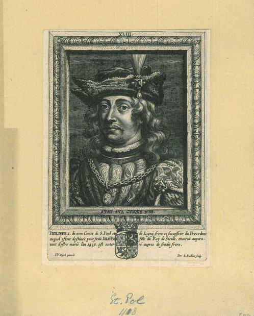 Portrait of Philip I, Duke of Brabant and Lothier, Antiek en Kunst, Kunst | Etsen en Gravures