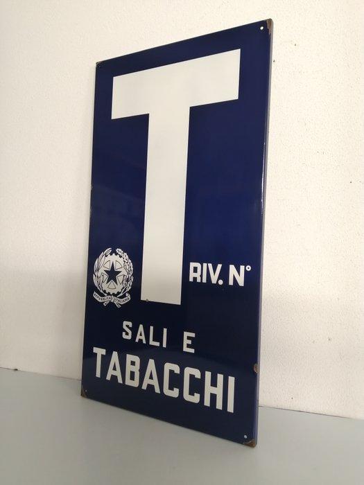 Emaille bord - Sali e Tabacchi Riv. N. - Italiaanse, Antiek en Kunst, Antiek | Wandborden en Tegels