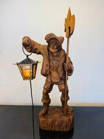 sculptuur, Klepperman met lantaren - 55 cm - Hout